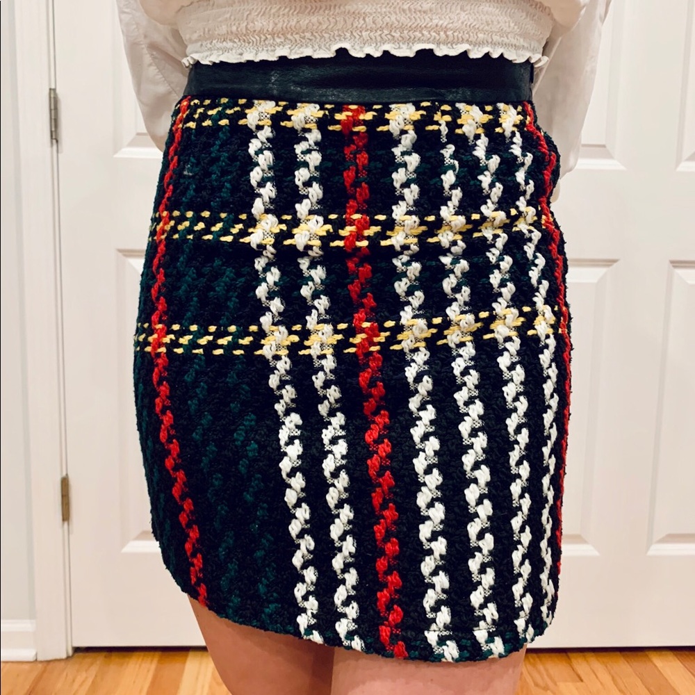 Vintage Plaid Mini Skirt with Bold Colors